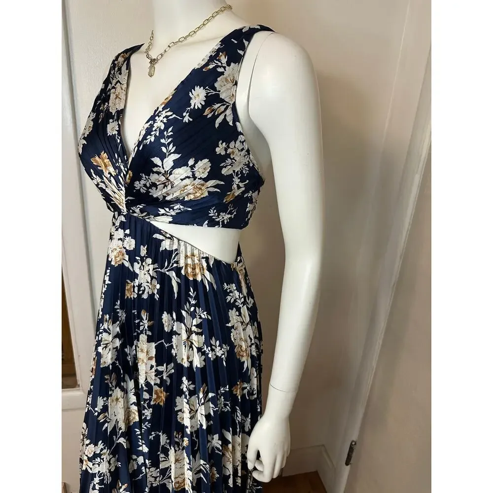 NWT Abercrombie The A&F Giselle‎ Babydoll Maxi Dress Small
